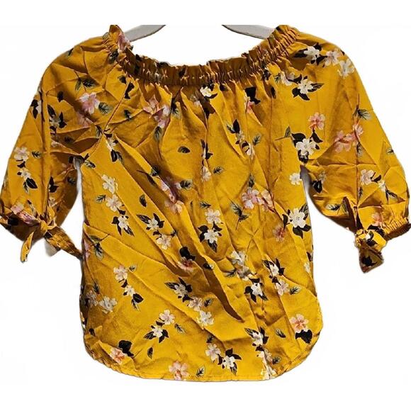 Floral Yellow Kids Top - Picture 5 of 6